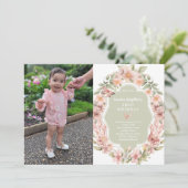 betoverde vlindertuin elke leeftijd verjaardag fot kaart (Staand voorkant)