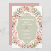 betoverde vlindertuin elke leeftijd verjaardag kaart (Voorkant / Achterkant)