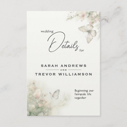 Betoverde vlindertuin informatiekaartje (Voorkant)