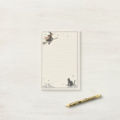 Betoverde vlucht gelinieerd 4" x 6"  post-it® notes (Op bureau)