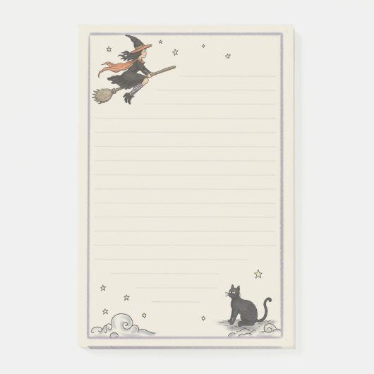 Betoverde vlucht gelinieerd 4" x 6"  post-it® notes (Voorkant)