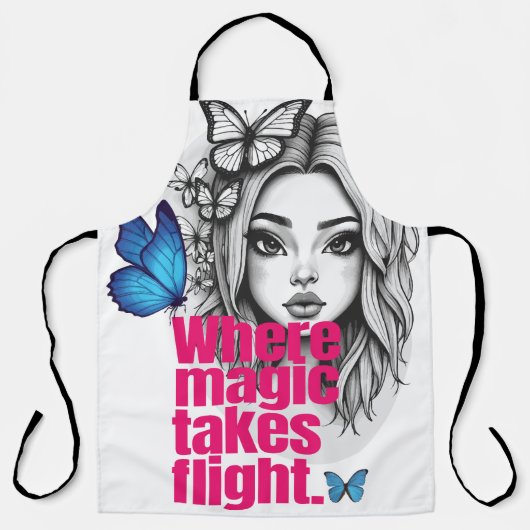 Betoverde vlucht schort (Voorkant)