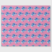 Betoverde Vorstdraak met Roze Accenten Cadeaupapier (Vlak)