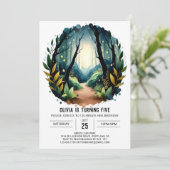 Betoverde vuurvliegjes Natuur Woodland Birthday Kaart (Staand voorkant)