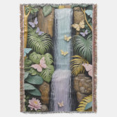 Betoverde Waterval Oase Deken (Voorkant Verticaal)