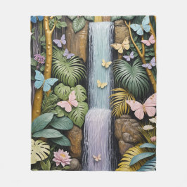 Betoverde Waterval Oase Fleece Deken