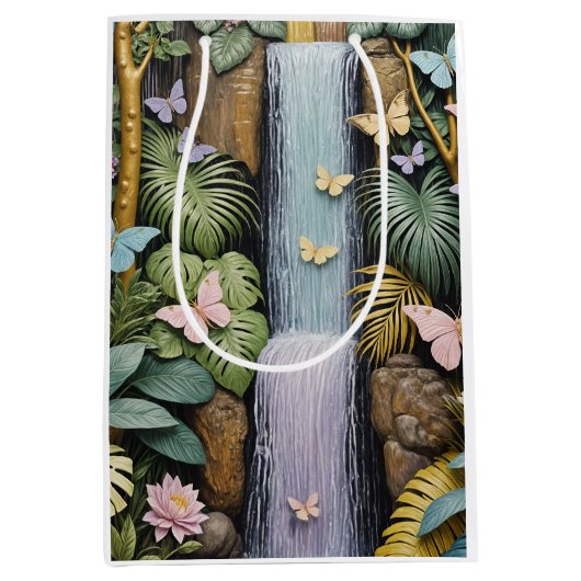 Betoverde Waterval Oase Medium Cadeauzakje (Voorkant)