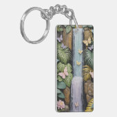 Betoverde Waterval Oase Sleutelhanger (Voorkant Links)