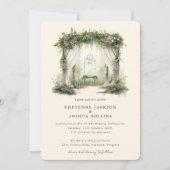 Betoverde Waterverf Boheemse Boheemse Bruiloft Inv Kaart (Voorkant)