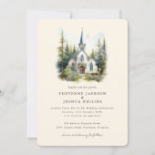 Betoverde Waterverf Boheemse Boheemse Bruiloft Inv Kaart (Voorkant)