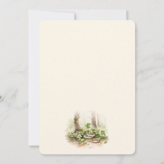 Betoverde Waterverf Boheemse Boheemse Bruiloft Kaart (Achterkant)