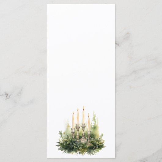 Betoverde Waterverf Boheemse Boheemse Bruiloft Menu (Achterkant)