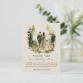 Betoverde Waterverf Boheemse Boheemse Dank u Briefkaart (Staand voorkant)