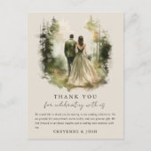 Betoverde Waterverf Boheemse Boheemse Dank u Briefkaart (Voorkant)