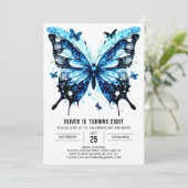 Betoverde Waterverf Butterfly Boy Verjaardag Kaart (Staand voorkant)