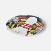 Betoverde Waterverf Custom Bowling Verjaardag Papieren Bordje (Gekanteld)