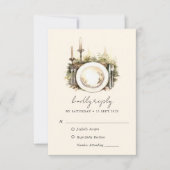 Betoverde Waterverf Forest Boho bruiloft RSVP Kaar (Voorkant)