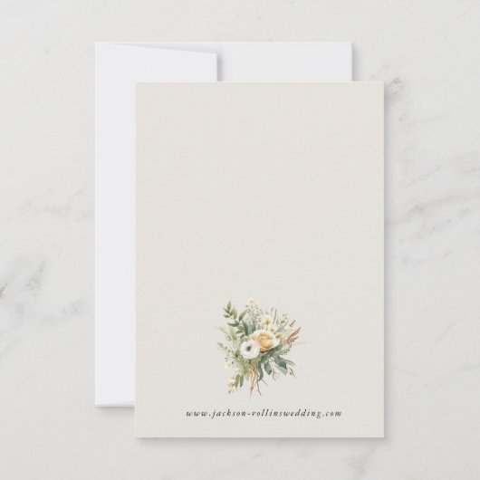 Betoverde Waterverf Forest Boho bruiloft RSVP Kaar (Achterkant)