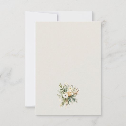 Betoverde Waterverf Forest Boho bruiloft RSVP Kaar (Achterkant)