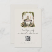 Betoverde Waterverf Forest Boho bruiloft RSVP Kaar (Voorkant / Achterkant)