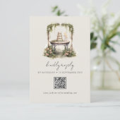 Betoverde Waterverf Forest Boho bruiloft RSVP Kaar Kaartje (Staand voorkant)