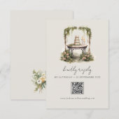 Betoverde Waterverf Forest Boho bruiloft RSVP Kaar Kaartje (Voorkant / Achterkant)