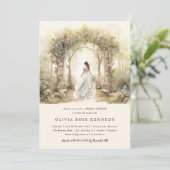 Betoverde Waterverf Forest Boho Vrijgezellenfeest Kaart (Staand voorkant)