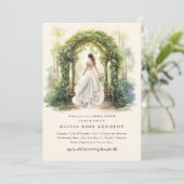 Betoverde Waterverf Forest Boho Vrijgezellenfeest Kaart (Staand voorkant)