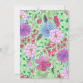 Betoverde Waterverf Ink Tuin Bloeit Baby shower Kaart (Achterkant)