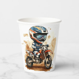 Betoverde Waterverf Motorcycle Birthday Papieren Bekers