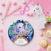 Betoverde Waterverf Octopus Verjaardag Papieren Bordje (Feest)