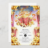 Betoverde Waterverf Popcorn Verjaardag Kaart (Voorkant / Achterkant)