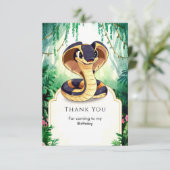 Betoverde Waterverf Snake Verjaardag Bedankkaart (Staand voorkant)