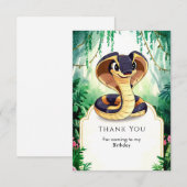 Betoverde Waterverf Snake Verjaardag Bedankkaart (Voorkant / Achterkant)