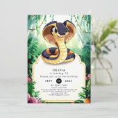 Betoverde Waterverf Snake Verjaardag Kaart (Staand voorkant)