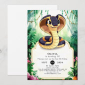 Betoverde Waterverf Snake Verjaardag Kaart (Voorkant / Achterkant)