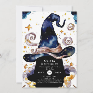 Betoverde Waterverf Whimsy Wizard Verjaardag Kaart