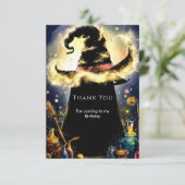 Betoverde Waterverf Wizard Verjaardag Bedankkaart (Staand voorkant)