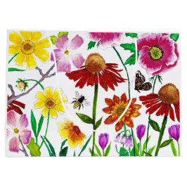 Betoverde Weide Aquarel Bloemengeschenkzak Groot Cadeauzakje