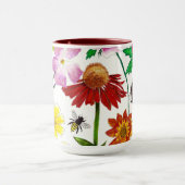 Betoverde Weide Wildbloem Waterverf Koffiemok Mok (Midden)
