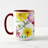 Betoverde Weide Wildbloem Waterverf Koffiemok Mok (Links)