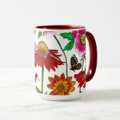 Betoverde Weide Wildbloem Waterverf Koffiemok Mok (Voorkant rechts)