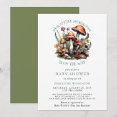 Betoverde Whimsical Mushrooms Woodland Baby shower Kaart (Voorkant / Achterkant)