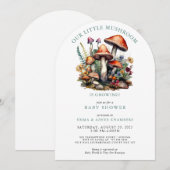Betoverde Whimsical Mushrooms Woodland Baby shower Kaart (Voorkant / Achterkant)