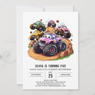 Betoverde wielen Monster Truck Verjaardag Kaart