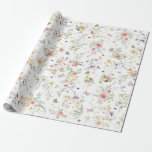 Betoverde Wildbloem Sprookje Tuin Bruiloft Cadeaupapier<br><div class="desc">Prachtig inpakpapier met zachte pastel waterverf wilde bloemen in verschillende tinten van blos,  roze,  lavendel,  geel,  blauw en groen.</div>