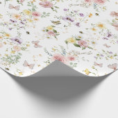 Betoverde Wildbloem Sprookje Tuin Bruiloft Cadeaupapier (Hoek)