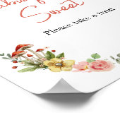 Betoverde wilde bloem paddenstoel baby's zijn zoet poster (Hoek)