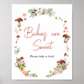 Betoverde wilde bloem paddenstoel baby's zijn zoet poster (Voorkant)