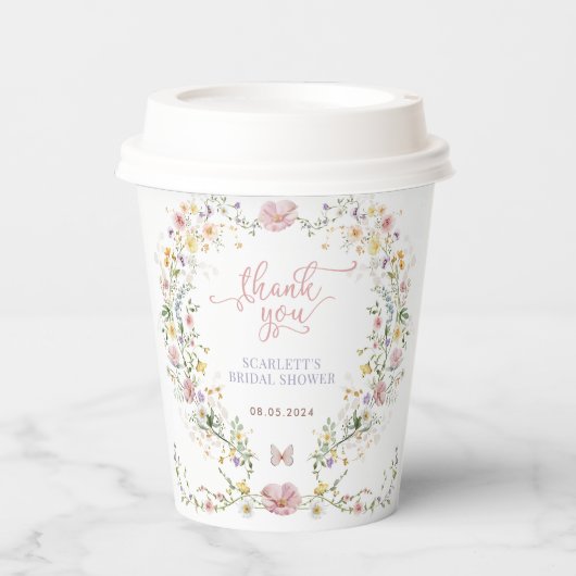 Betoverde Wildflower Meadow Vrijgezellenfeest guns Papieren Bekers (Voorkant)